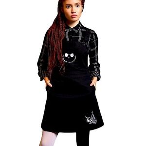 Disney Nightmare Before Christmas Jack bat Bow black skirtall dress Medium NWT